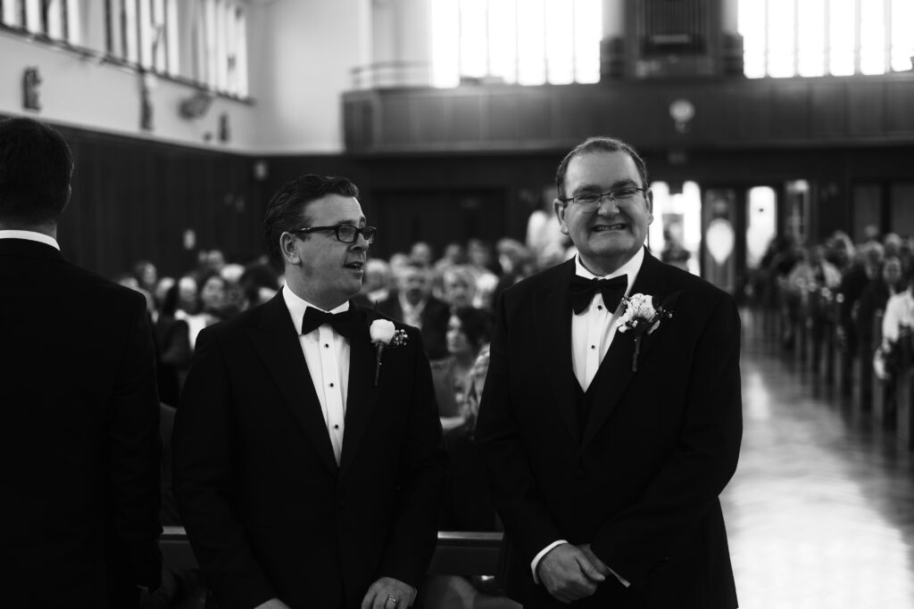 The groom is all smiles whilst he awaits the arrival of his bride. This is one of the vintage inspired photos that features as part of HC Visuals premium content creation packages. 