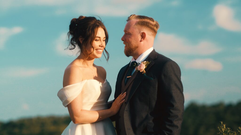 Is wedding videography worth it? Megan and Harrison at Rackleys Barn shows that this is the case. This couple even watched the Brides parents wedding film from 30 years ago the night before their own wedding day. Priceless. 
